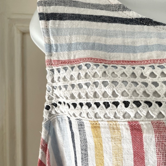 Next Stripe Linen Blend Dress - Size 22 - Picture 4 of 5